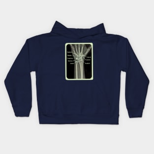 XRAY of Carpal Bones Mixed Media Kids Hoodie